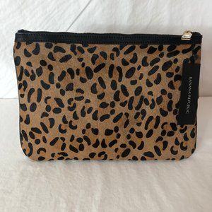 Banana Republic NWT cheetah calf hair clutch